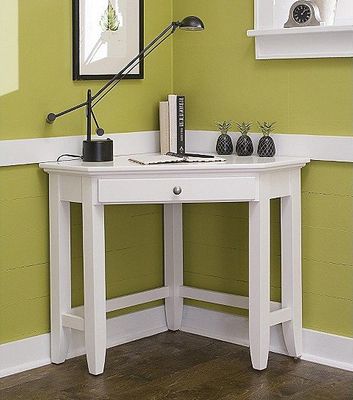 Naples Corner Lap Top Desk in White - Home Styles - 5530-17