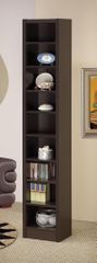 Narrow Bookcase in Cappuccino - 800285