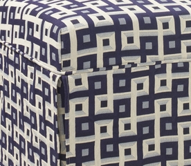 Navy and Cream Skirted "Slip Over" (Fits 741-440 Chair) - Powell Furniture - 741-248Z