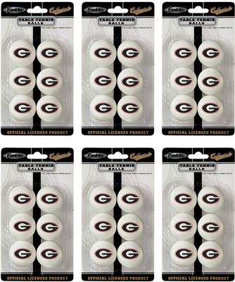 NCAA GEORGIA Table Tennis 36 Ball Pack - Franklin Sports