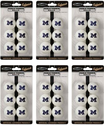 NCAA MICHIGAN Table Tennis 36 Ball Pack - Franklin Sports