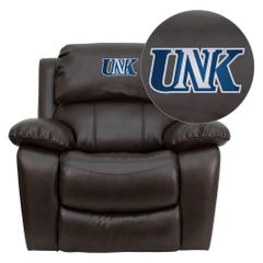 Nebraska at Kearney Lopers Leather Rocker Recliner - MEN-DA3439-91-BRN-41088-EMB-GG
