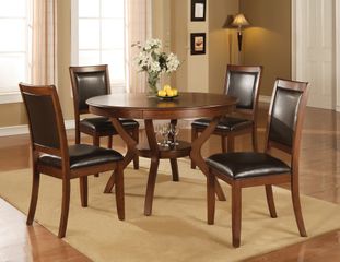 Nelms 5-Piece Dining Set in Brown Walnut - Coaster - 102171-2-DSET