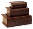 Nesting Wooden Book Boxes (Set of 3) - IMAX - 13100-3