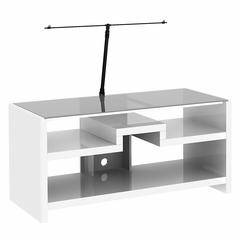 New York Skyline 3-in-1 Gaming Center / TV Stand in Plumeria White - Kathy Ireland