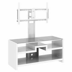 New York Skyline 3-in-1 Gaming Center / TV Stand in Plumeria White - Kathy Ireland
