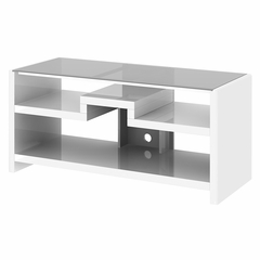 New York Skyline 3-in-1 Gaming Center / TV Stand in Plumeria White - Kathy Ireland