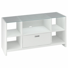 New York Skyline Credenza / TV Stand in Plumeria White - Kathy Ireland