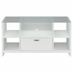 New York Skyline Credenza / TV Stand in Plumeria White - Kathy Ireland