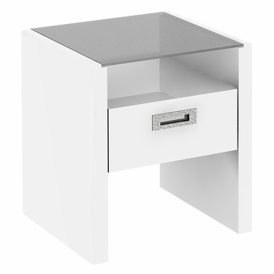 New York Skyline End Table in Plumeria White - Kathy Ireland