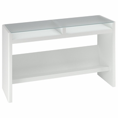 New York Skyline Laptop / Sofa Table in Plumeria White - Kathy Ireland