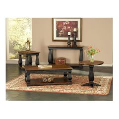 Newbury Accent Table Set 4 Piece Antique Black / Cherry - Largo - LARGO-WG-T557-SET
