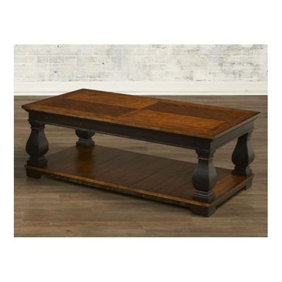 Newbury Rectangular End Table with Shelves Antique Black / Cherry - Largo - LARGO-ST-T557-120
