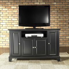 Newport 48" TV Stand in Black Finish - Crosley Furniture - KF10002CBK