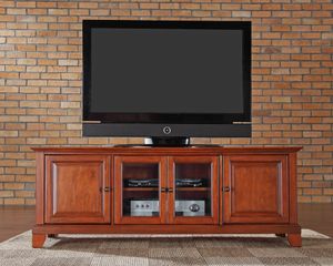 Newport 60" Low Profile TV Stand in Classic Cherry - CROSLEY-KF10005CCH