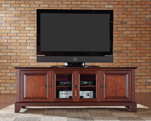 Newport 60" Low Profile TV Stand in Vintage Mahogany - CROSLEY-KF10005CMA