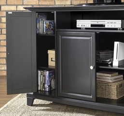 Newport 60" TV Stand in Black Finish - Crosley Furniture - KF10001CBK