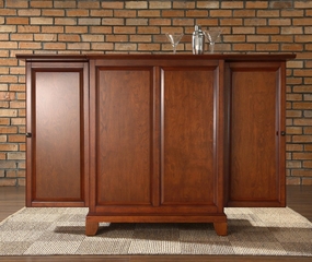 Newport Expandable Bar Cabinet in Classic Cherry Finish - Crosley Furniture - KF40001CCH