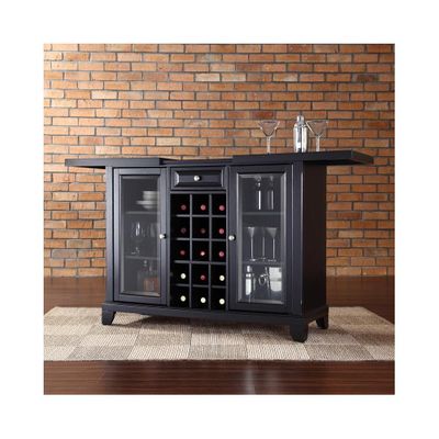 Newport Sliding Top Bar Cabinet in Black - CROSLEY-KF40002CBK