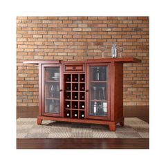 Newport Sliding Top Bar Cabinet in Classic Cherry - CROSLEY-KF40002CCH