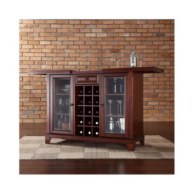 Newport Sliding Top Bar Cabinet in Vintage Mahogany - CROSLEY-KF40002CMA