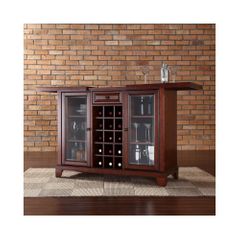 Newport Sliding Top Bar Cabinet in Vintage Mahogany - CROSLEY-KF40002CMA
