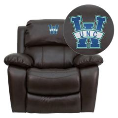 North Carolina - Wilmington Seahawks Leather Rocker Recliner - MEN-DA3439-91-BRN-45024-EMB-GG