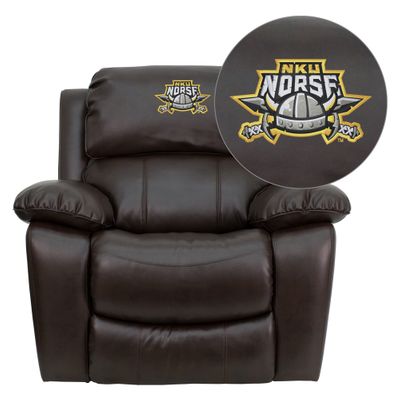 Northern Kentucky University Norses Brown Leather Recliner - MEN-DA3439-91-BRN-41058-EMB-GG