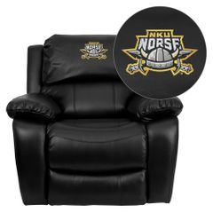 Northern Kentucky University Norses Embroidered Black Leather Rocker Recliner  - MEN-DA3439-91-BK-41058-EMB-GG