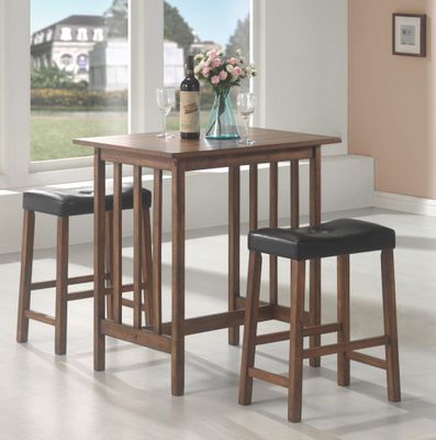 Nut Brown Bar Table and Stool 3PC Set - 130004