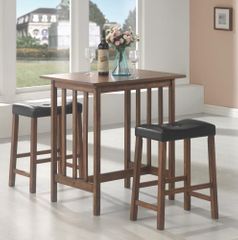 Nut Brown Bar Table and Stool 3PC Set - 130004