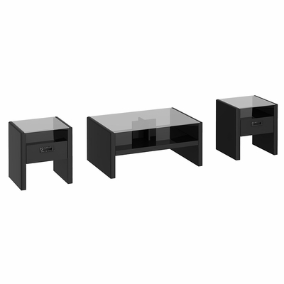 NY Skyline 3 Piece Occasional Table Set in Modern Mocha - Kathy Ireland