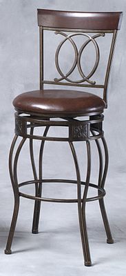 O and X Back Counter Stool - Linon Furniture - 02564MTL-01-KD-U