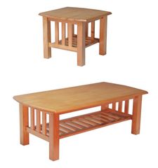 Occasional Table Set in Golden Oak - Stanford Mission - EL-GOAK-TBL-SET
