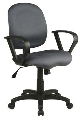 Office Chair - Sculptured Task Chair with Contemporary Loop Arms - Office Star - SC59