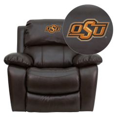 Oklahoma State University Cowboys & Cowgirls Rocker Recliner - MEN-DA3439-91-BRN-40028-EMB-GG