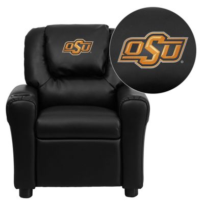 Oklahoma State University Cowboys & Cowgirls Vinyl Kids Recliner - DG-ULT-KID-BK-40028-EMB-GG