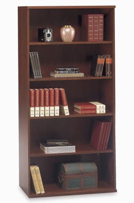 Open Double Bookcase - Series C Hansen Cherry Collection - Bush Office Furniture - WC24414