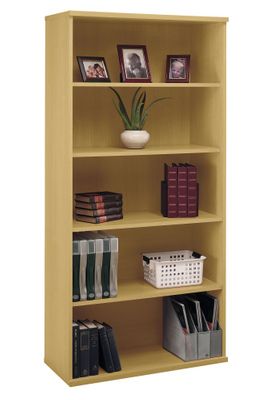 Open Double Bookcase - Series C Light Oak Collection - Bush Office Furniture - WC60314