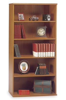 Open Double Bookcase - Series C Natural Cherry Collection - Bush Office Furniture - WC72414