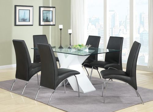 Ophelia 7 Piece Dining Set with X Table - 120821