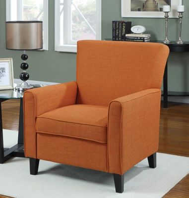 Orange Accent Chair with Wood Legs - 902094