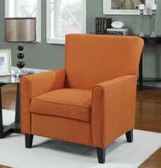 Orange Accent Chair with Wood Legs - 902094