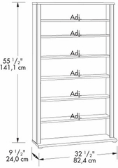 Orchard Hills Multimedia Storage Tower Carolina Oak - Sauder Furniture - 401739