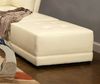 Ottoman in White Leather - Coaster