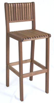 Outdoor Bar Stool - Ibiza Barstool - Eucalyptus Wood - Wood Finish - INT-BT-215