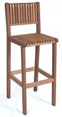 Outdoor Bar Stool - Ibiza Barstool - Eucalyptus Wood - Wood Finish - INT-BT-215