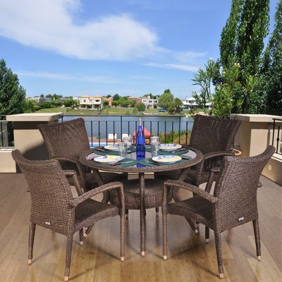 Outdoor Patio Set - Bari 5-Piece Dining Set - PLI-BARI5