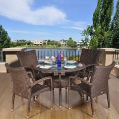Outdoor Patio Set - Bari 5-Piece Dining Set - PLI-BARI5