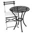 Outdoor Patio Set - Bistro Round Table and Chairs Set - Black - Pangaea Home and Garden Furniture - FM-SET-1